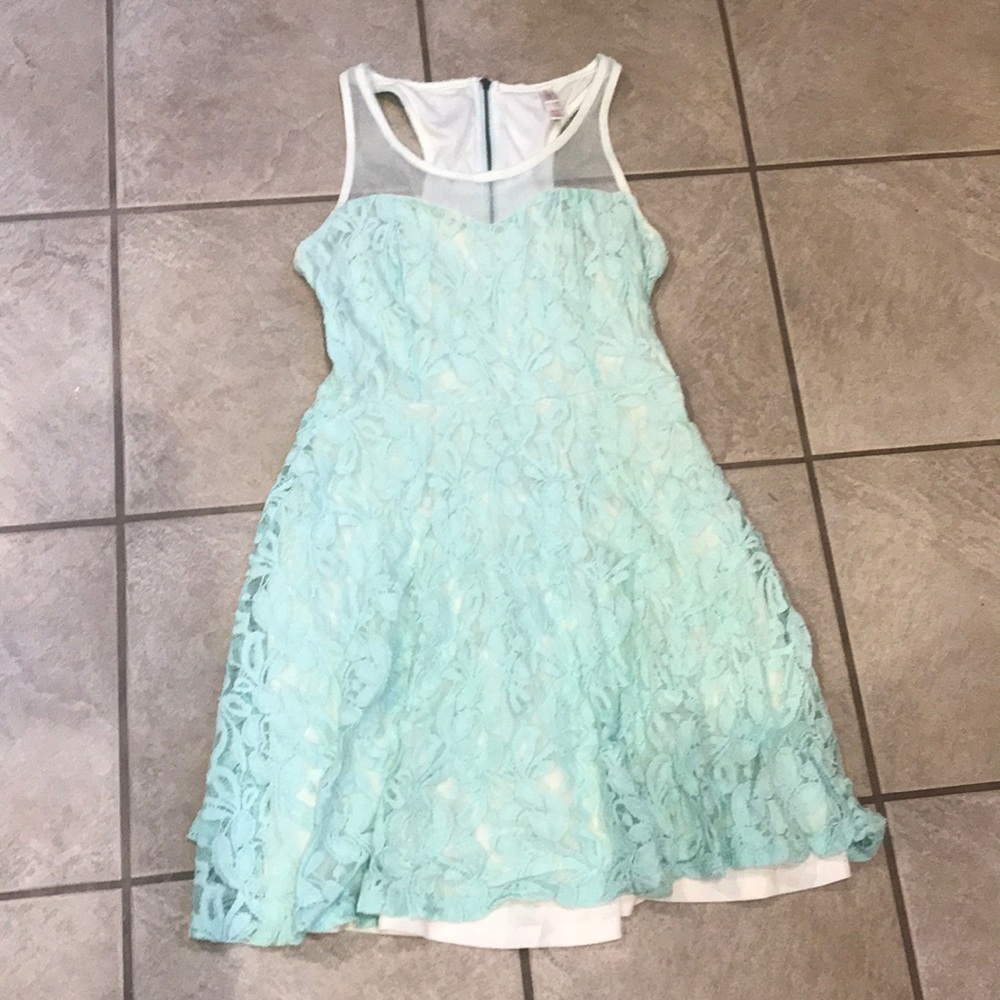 Sea foam green dress